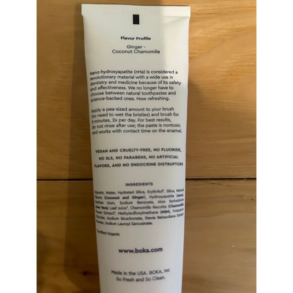 Boka Coco Ginger Toothpaste - Dentist-Recommended, Remineralizing, 4oz NEW - Picture 3 of 4